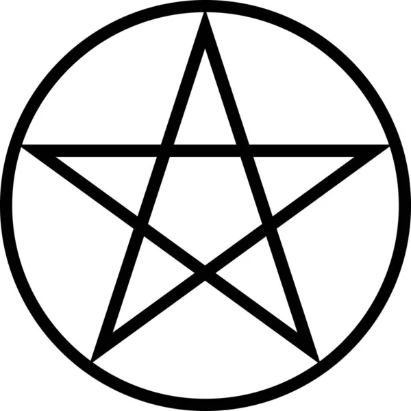 Pentagrama Aislado Ocultismo Símbolo Estrella Círculo Ocultismo Halloween —  Fotos de Stock