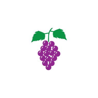 Üzüm logo şablonu vektör illüstrasyon tasarımı