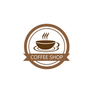 Kahve Logosu Tasarım Vektörü Görüntü Şablonları