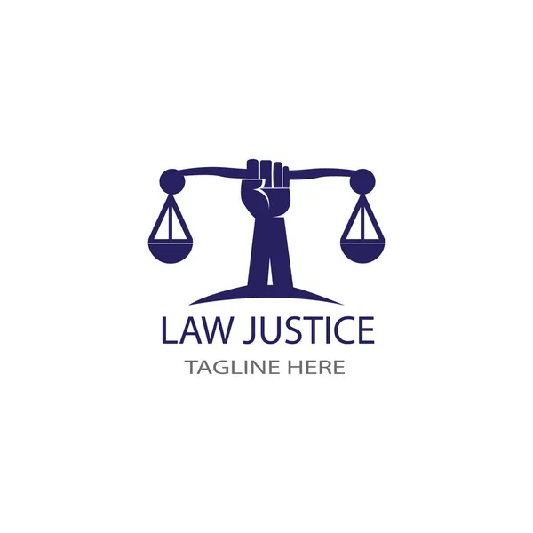 Justice Logo Illustration und Vektorvorlagen — Stockvektor