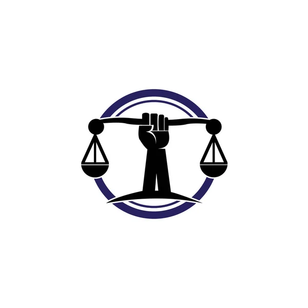 Justice Logo Illustration und Vektorvorlagen — Stockvektor