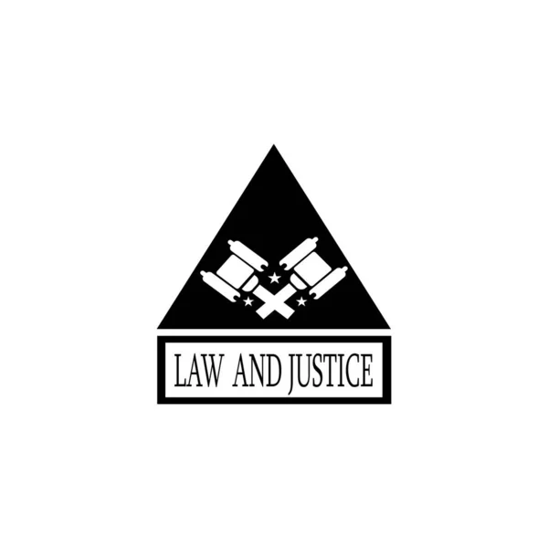 正義のロゴイラストとベクターテンプレート — ストックベクタ