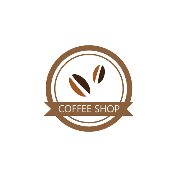 CAFÉ LOGO DESIGN VECTOR IUTRAÇÃO MODELO —  Vetores de Stock