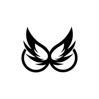 kanat logo tasarımı ve ilüstrasyon şablonu.