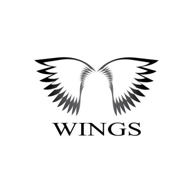 kanat logo tasarımı ve ilüstrasyon şablonu.