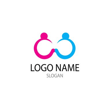 Comunity people and busines logo vektörü