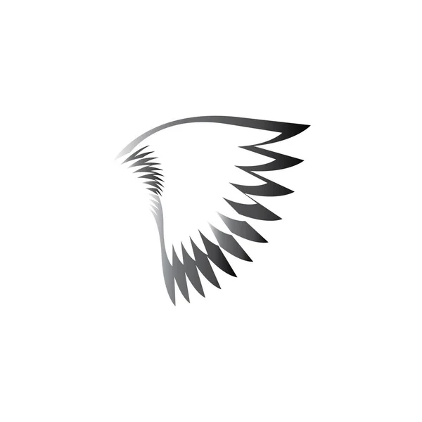 Vleugels logo ontwerp en ilustratie template. — Stockvector