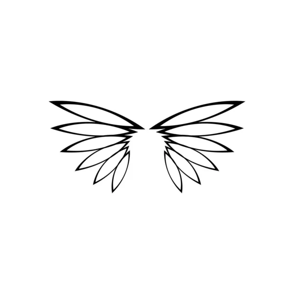 Дизайн логотипу крил та шаблон обробки . — стоковий вектор