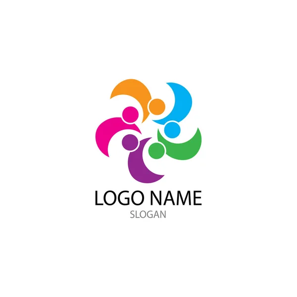 Evlat Edinme ve Toplum Bakımı Logo Şablonu Simge Vektörü — Stok Vektör
