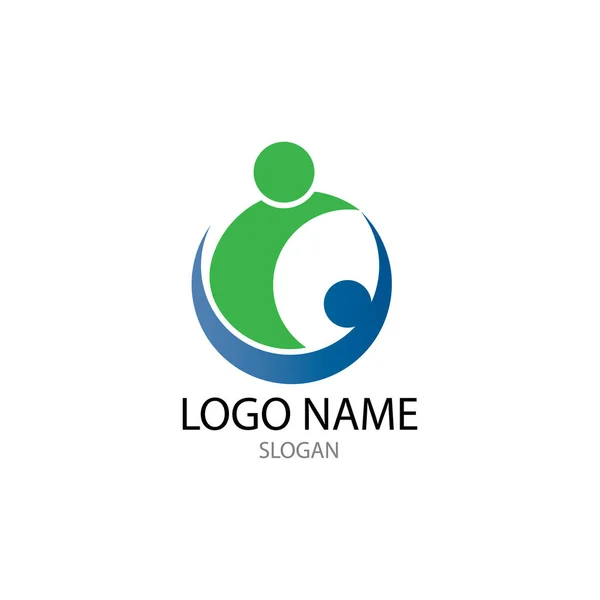 Gemeinschaft Menschen und Unternehmen Logo-Vektor — Stockvektor