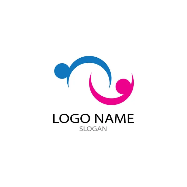 Gemeinschaft Menschen und Unternehmen Logo-Vektor — Stockvektor