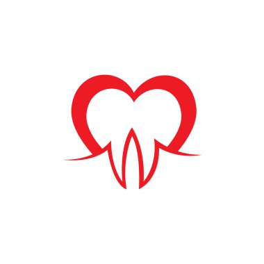 Kalp Logosu Vektör Simgeleme Şablonu.