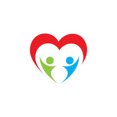 Kalp Logosu Vektör Simgeleme Şablonu.