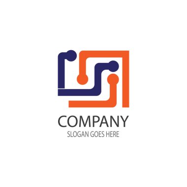 devre logo teknolojisi vektör şablonu