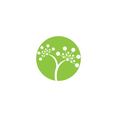 Karahindiba çiçeği logo şablonu