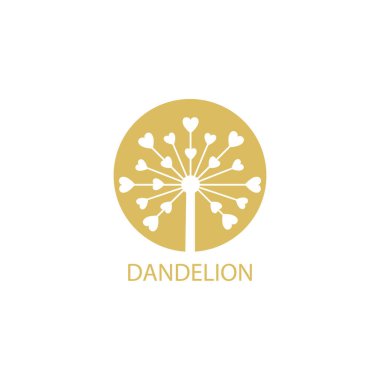 Karahindiba çiçeği logo şablonu