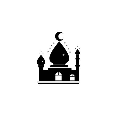 İslami cami logo vektör şablonu