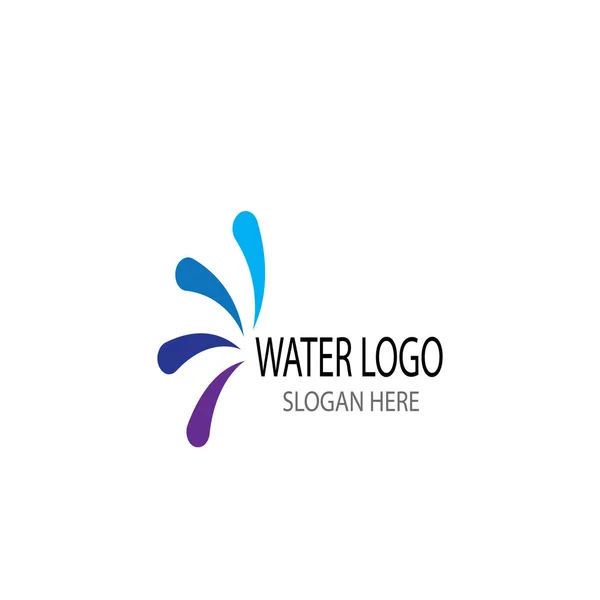 WATER LOGO VECTOR ILUSTRATION DESIGN — Stock Vector