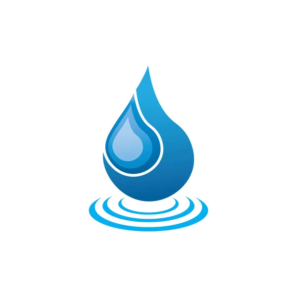 DISEÑO DE ILUSTRACIÓN DEL VECTOR DEL LOGOTIPO DEL AGUA — Vector de stock