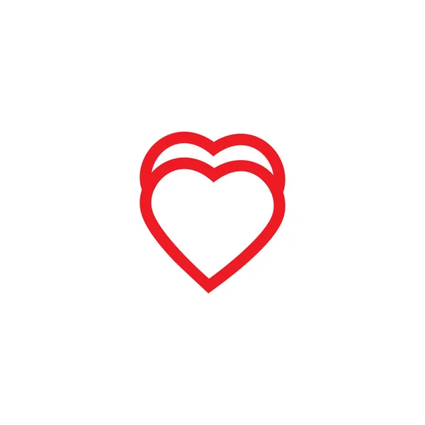 Šablona pro vektorové logo srdce. — Stockový vektor