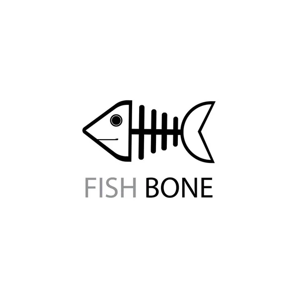 Fish skeleton icon and symbol vector illustration — Stock Vector