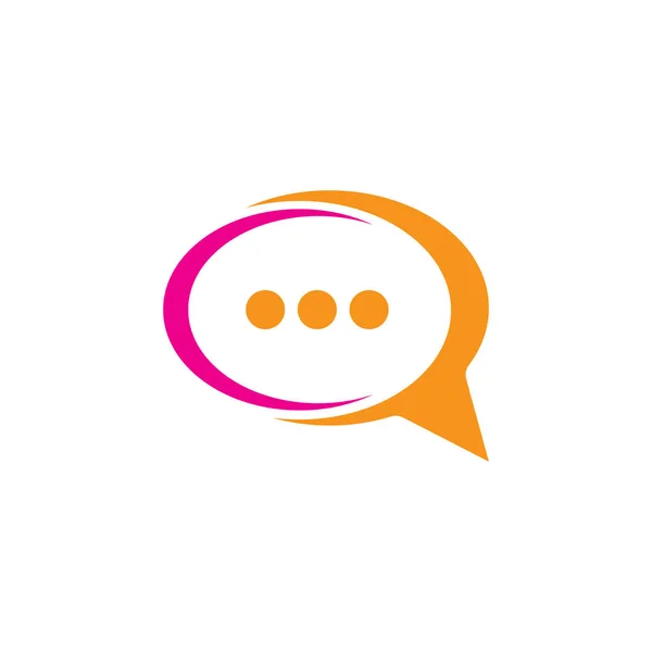 Speech bubble pictogram logo sjabloon vector — Stockvector