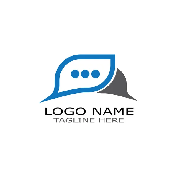 Discurso bolha ícone logotipo modelo vetor — Vetor de Stock