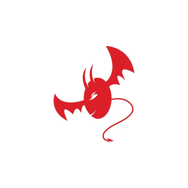 Plantilla de vector de logotipo diablo — Archivo Imágenes Vectoriales