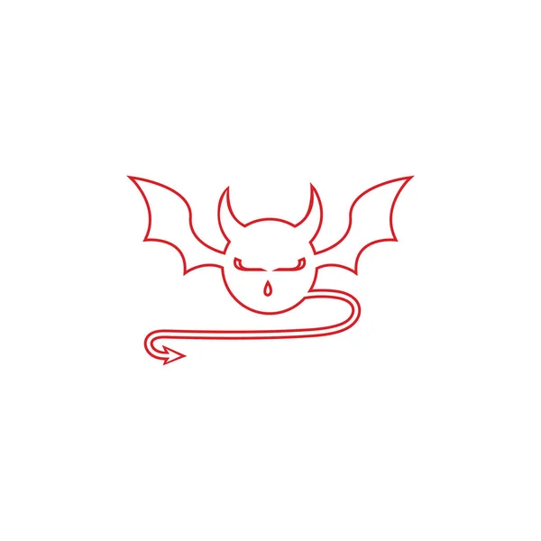 Mall för djävulens logotyp — Stock vektor