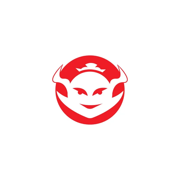Teufel-Logo-Vektorvorlage — Stockvektor