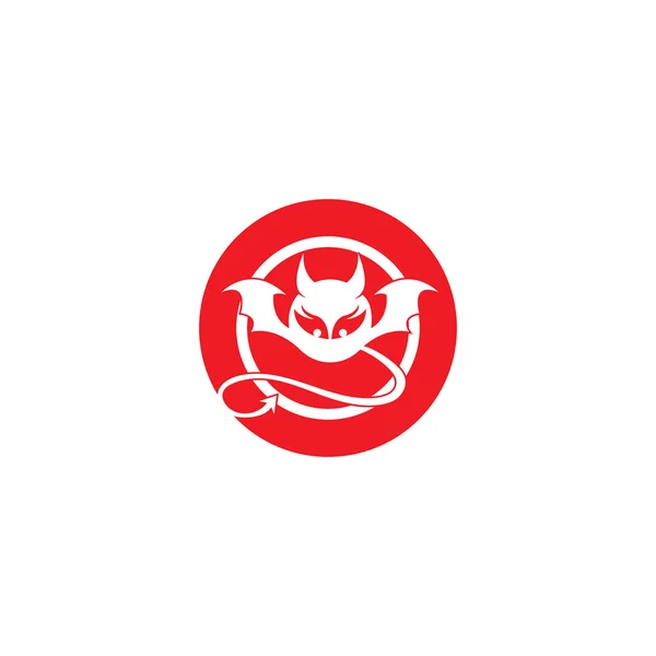Teufel-Logo-Vektorvorlage — Stockvektor