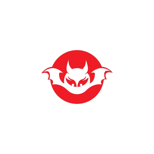 Modello vettoriale logo diavolo — Vettoriale Stock