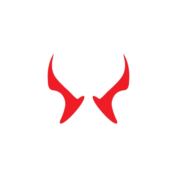 Diabeł róg logo wektor szablon — Wektor stockowy
