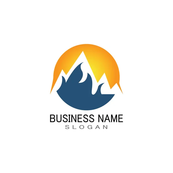 Berg Logo Business Template Vector — Stockvector