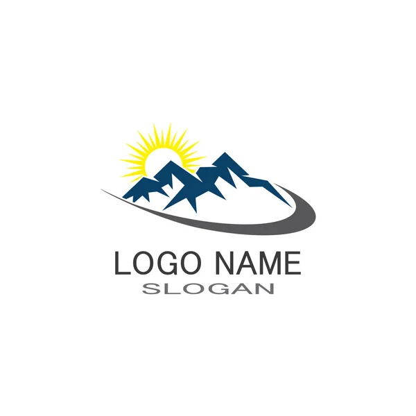 Dağ Logosu İş Şablonu Vektörü — Stok Vektör