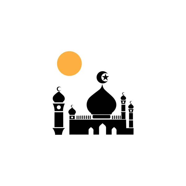 Islamische Moschee Logo Vektor-Symbol-Vorlage — Stockvektor