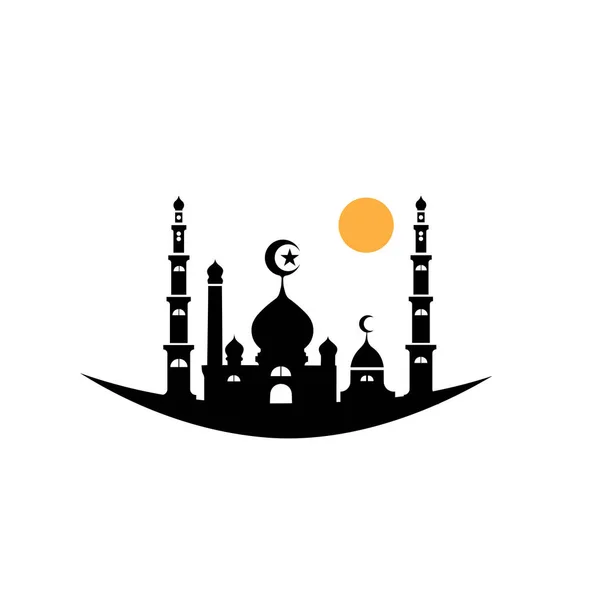 Islamische Moschee Logo Vektor-Symbol-Vorlage — Stockvektor