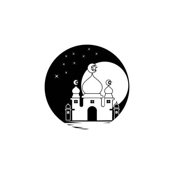 Islamic mosque logo vector icon template — Stock Vector