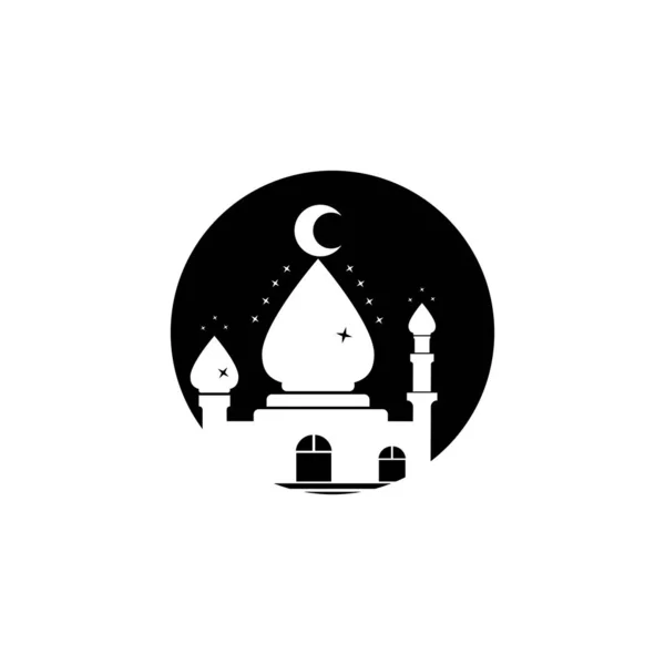 İslami cami logo vektör şablonu — Stok Vektör