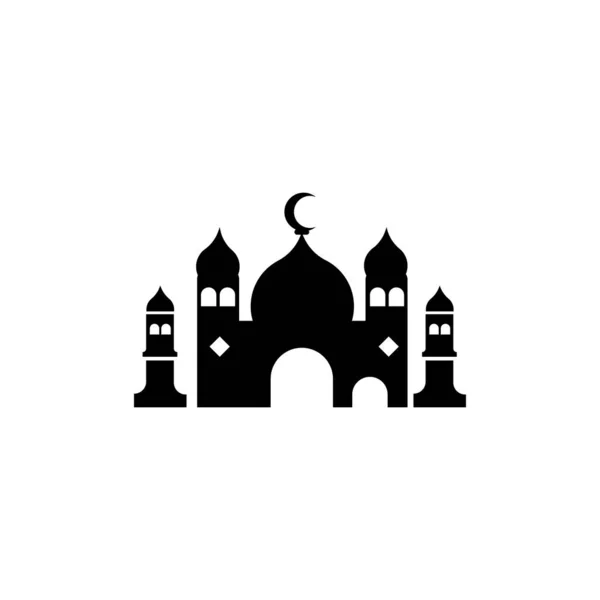 Islamitische moskee logo vector pictogram sjabloon — Stockvector