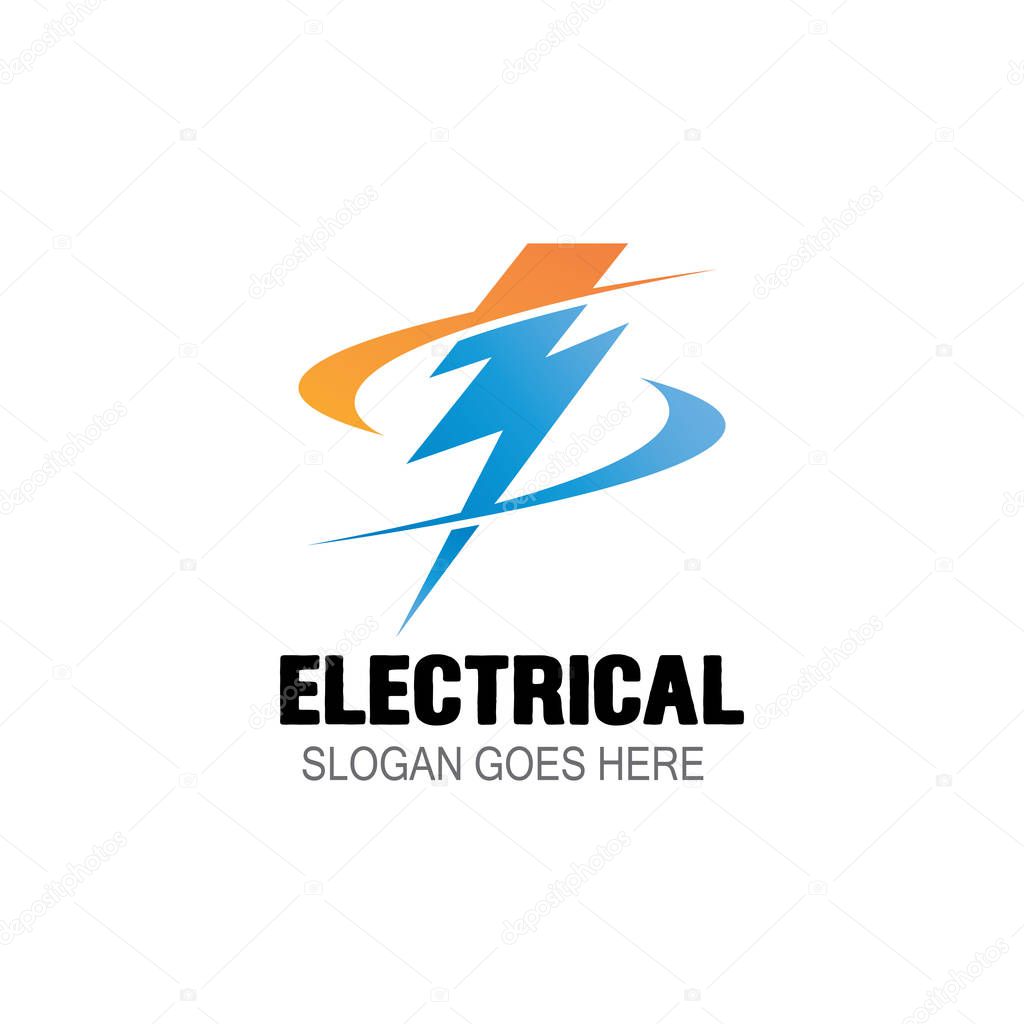 Thunder logo vector ilustration DESIGN