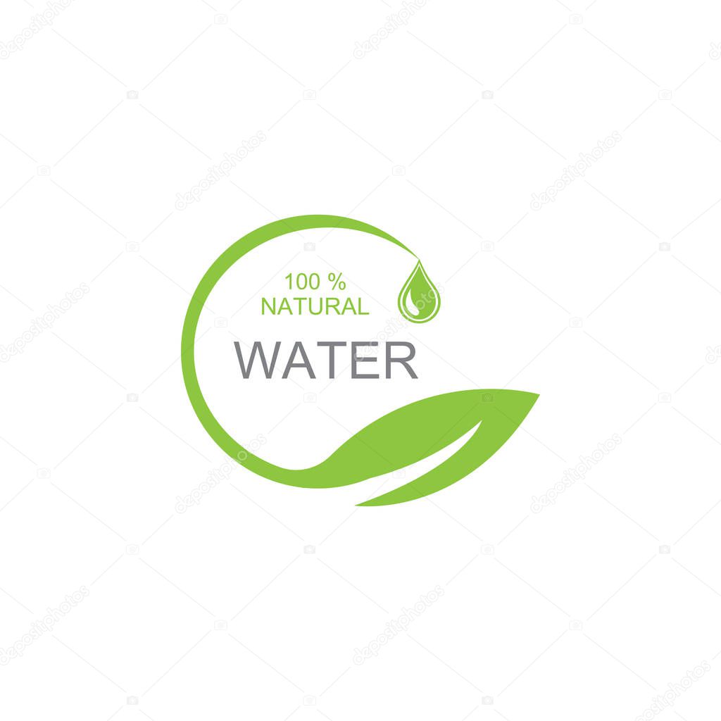 WATER LOGO VECTOR ILUSTRATION TEMPLATE
