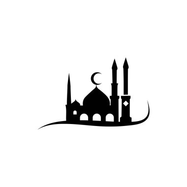 İslami cami logo vektör şablonu