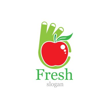 Apple vektör çizim simgesi logo şablonu
