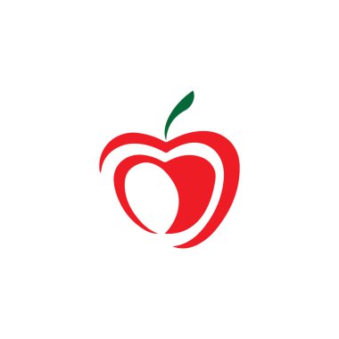 Apple vektör çizim simgesi logo şablonu
