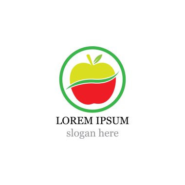 Apple vektör çizim simgesi logo şablonu