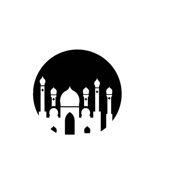 Islamische Moschee Logo Vektor-Symbol-Vorlage — Stockvektor