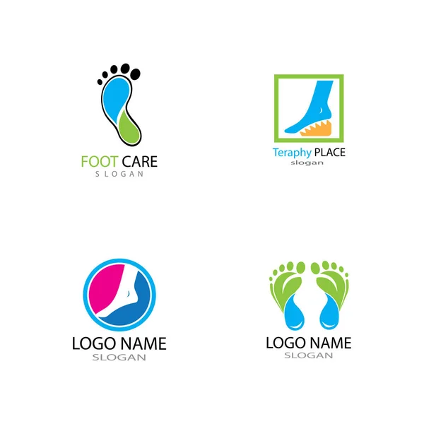 Foot Logo Template vector illustration — Stock Vector