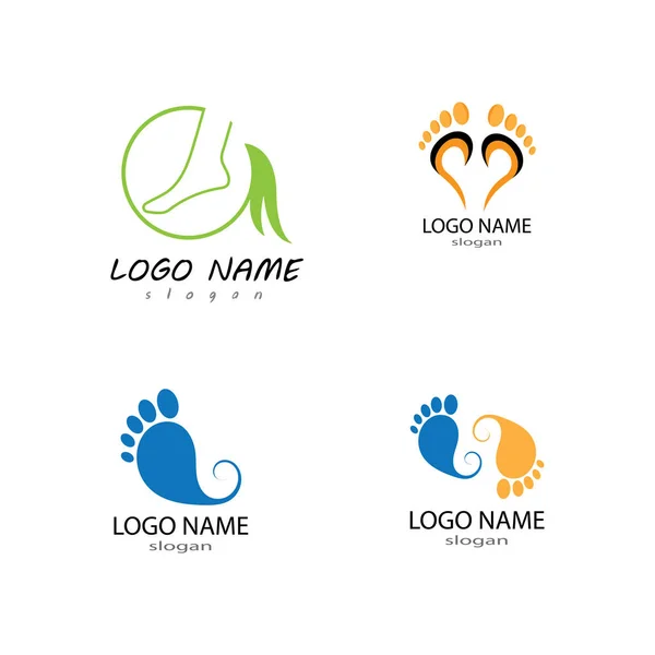 Pé logotipo modelo vetor ilustração — Vetor de Stock