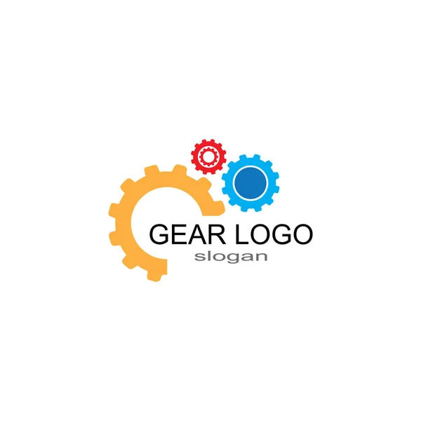Gear Logo Şablonu vektör çizimi tasarımı